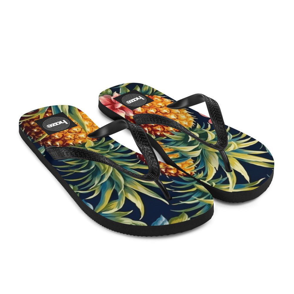 Front Pineapple Passion Pop Flip-Flops Flip Flops #MzKittyz #NikkiDKatArt