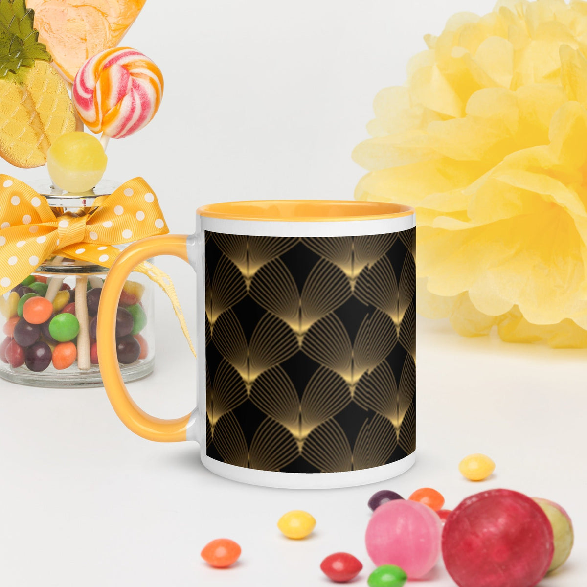 Front Deco Art Signature Mug with Color Inside #MzKittyz #NikkiDKatArt