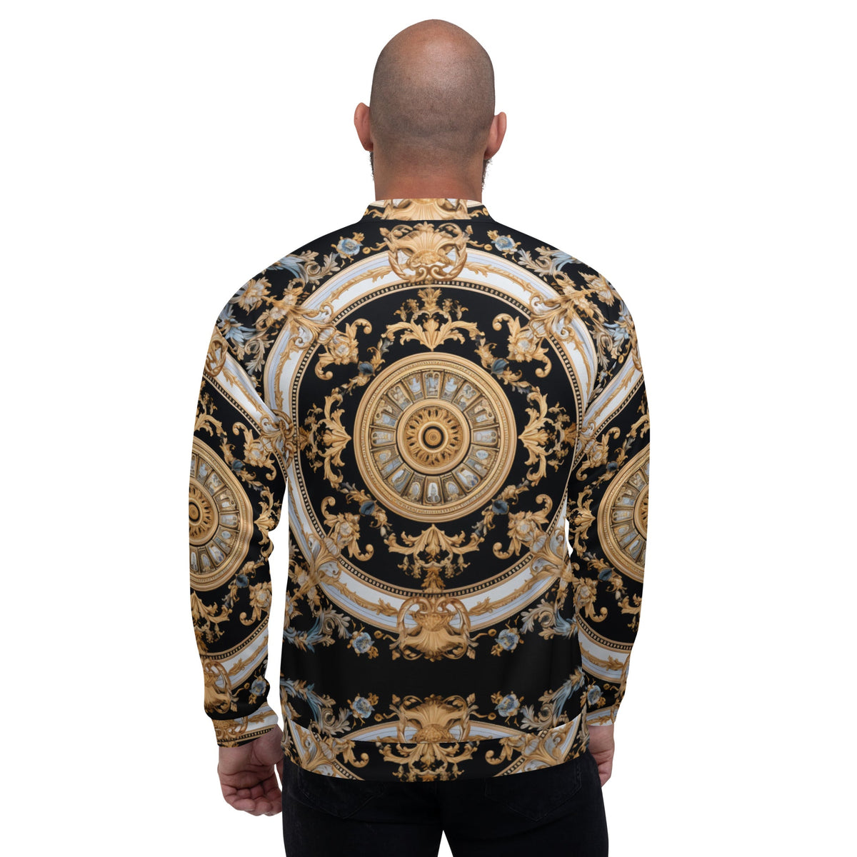 Front Signature Scarf Design Unisex Bomber Jacket #MzKittyz #NikkiDKatArt