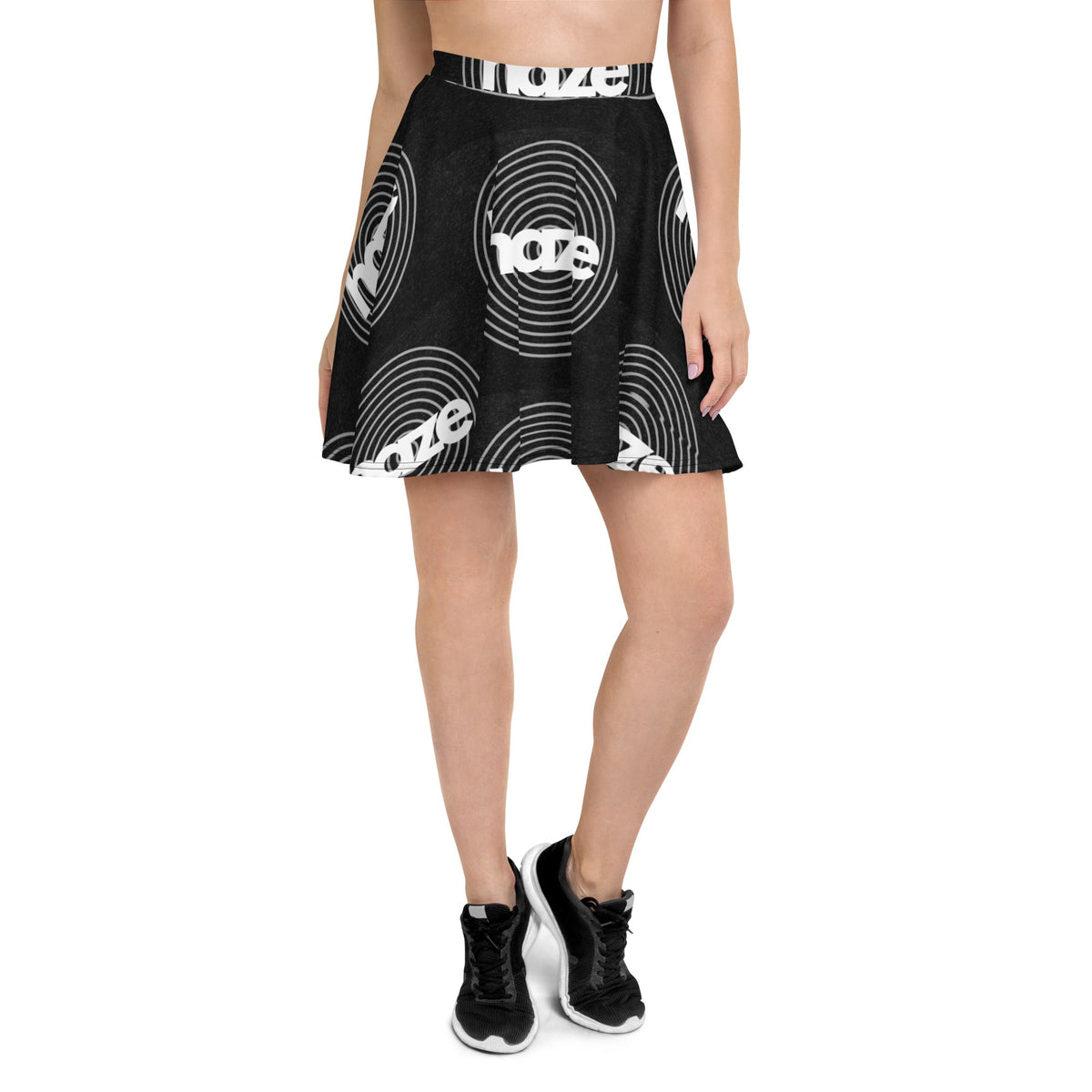 Front haze logo Womens Skater Skirt Skater #MzKittyz #NikkiDKatArt
