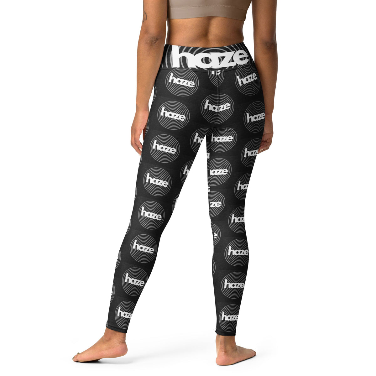 Front haze logo Yoga Leggings Yoga Leggings #MzKittyz #NikkiDKatArt