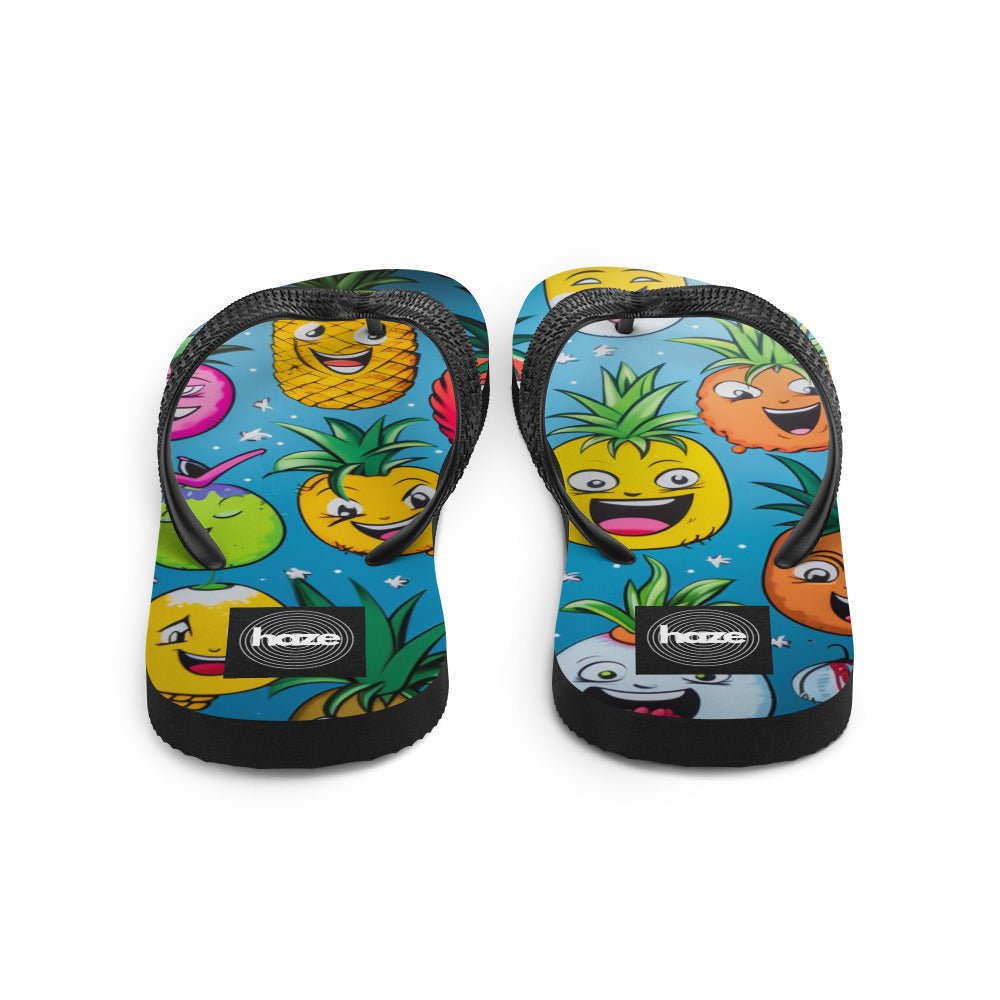 Front U So Funny Pineapple Flip-Flops #MzKittyz #NikkiDKatArt