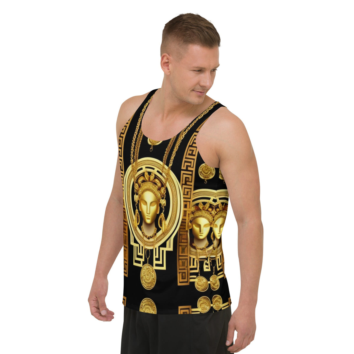 Front Signature Scarf Design Unisex Tank Top #MzKittyz #NikkiDKatArt