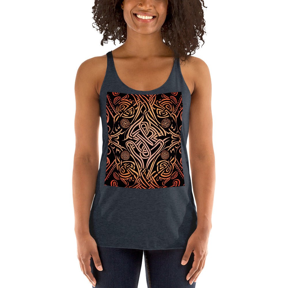 Front Celtic Sunrise Women's Racerback Tank Tank, Racerback #MzKittyz #NikkiDKatArt