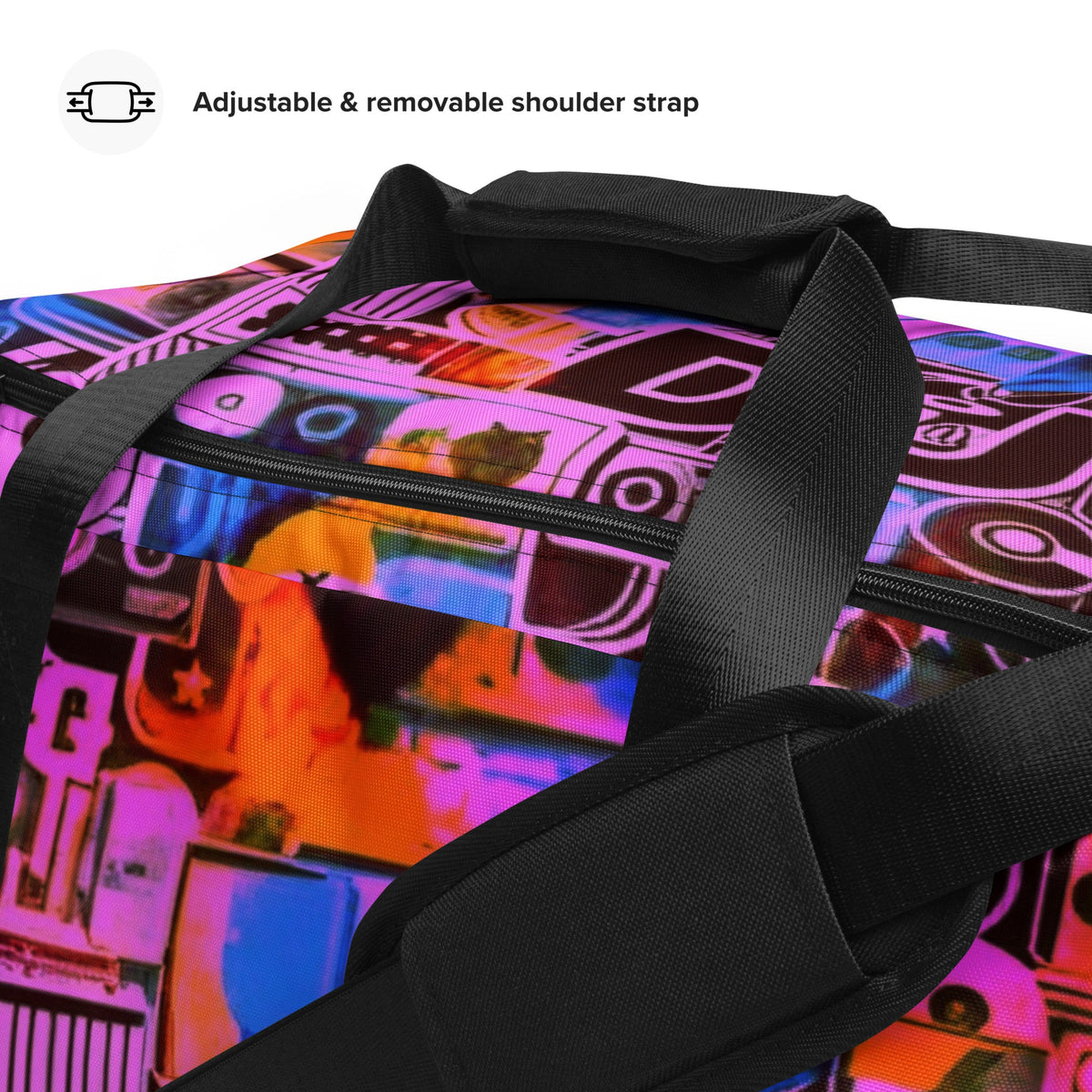 Front DJ Love Duffle bag Duffel #MzKittyz #NikkiDKatArt