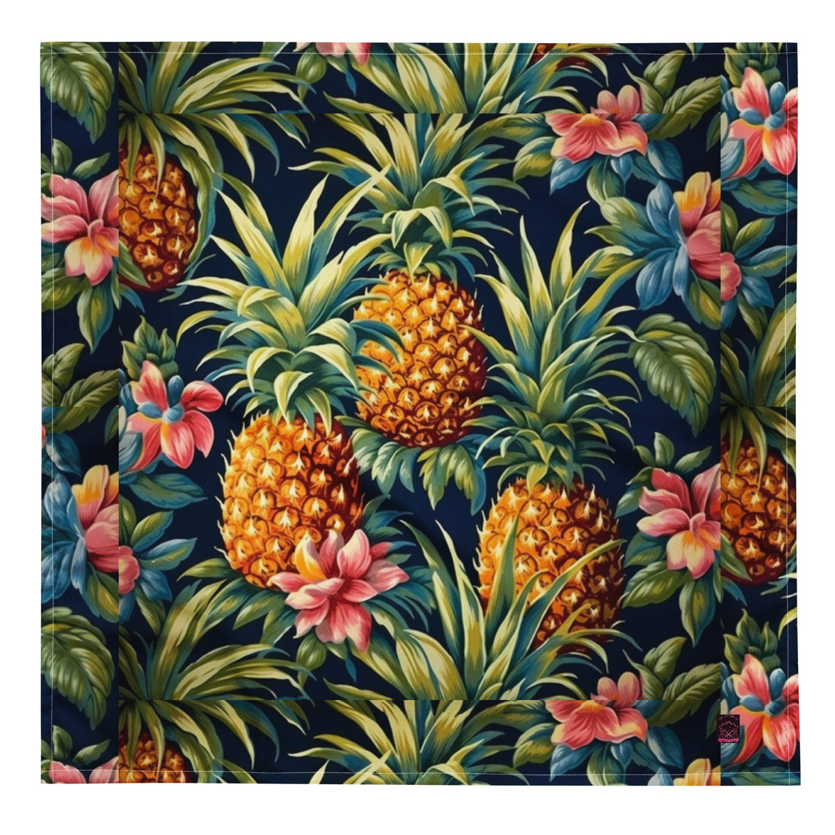Front Pineapple Pop Life All-over print Bandana bandana #MzKittyz #NikkiDKatArt