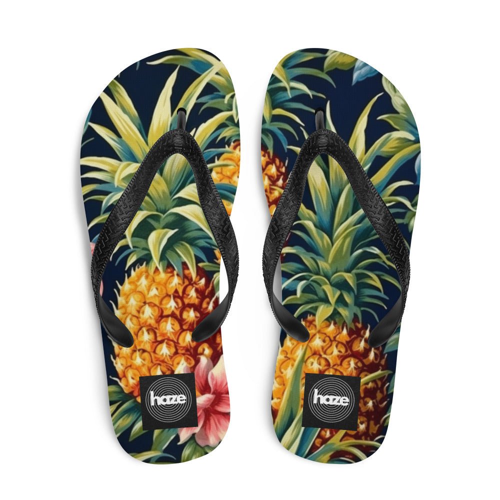 Front Pineapple Passion Pop Flip-Flops Flip Flops #MzKittyz #NikkiDKatArt