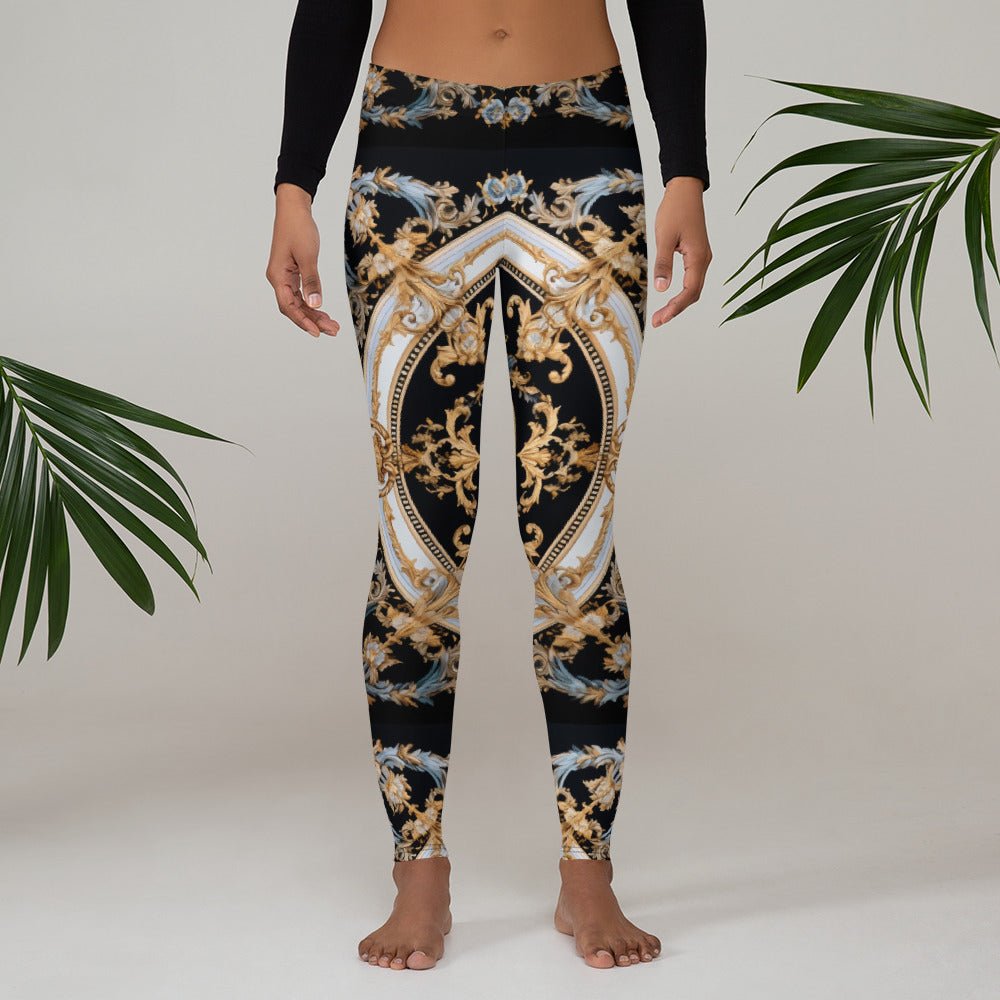 Front Signature Scarf Design ● Ltd Ed Leggings leggings #MzKittyz #NikkiDKatArt
