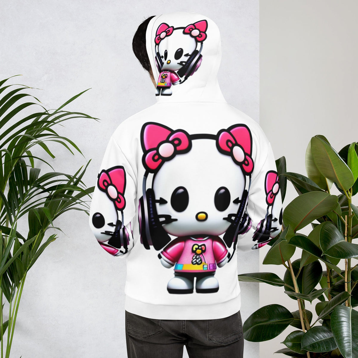 Front Mz Dj Kittyz Pop Unisex Hoodie Hoodie #MzKittyz #NikkiDKatArt