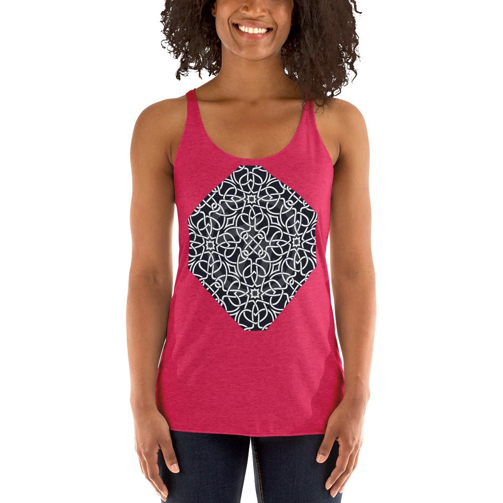 Front Venetian Lace Women's Racerback Tank #MzKittyz #NikkiDKatArt