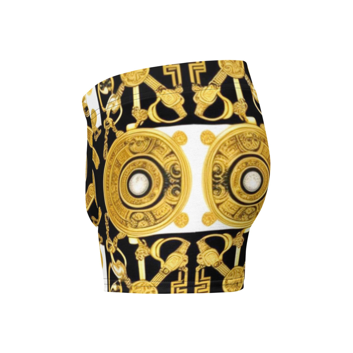 Front Gold & Black Coin Signature Scarf Design Boxer Briefs Briefs #MzKittyz #NikkiDKatArt