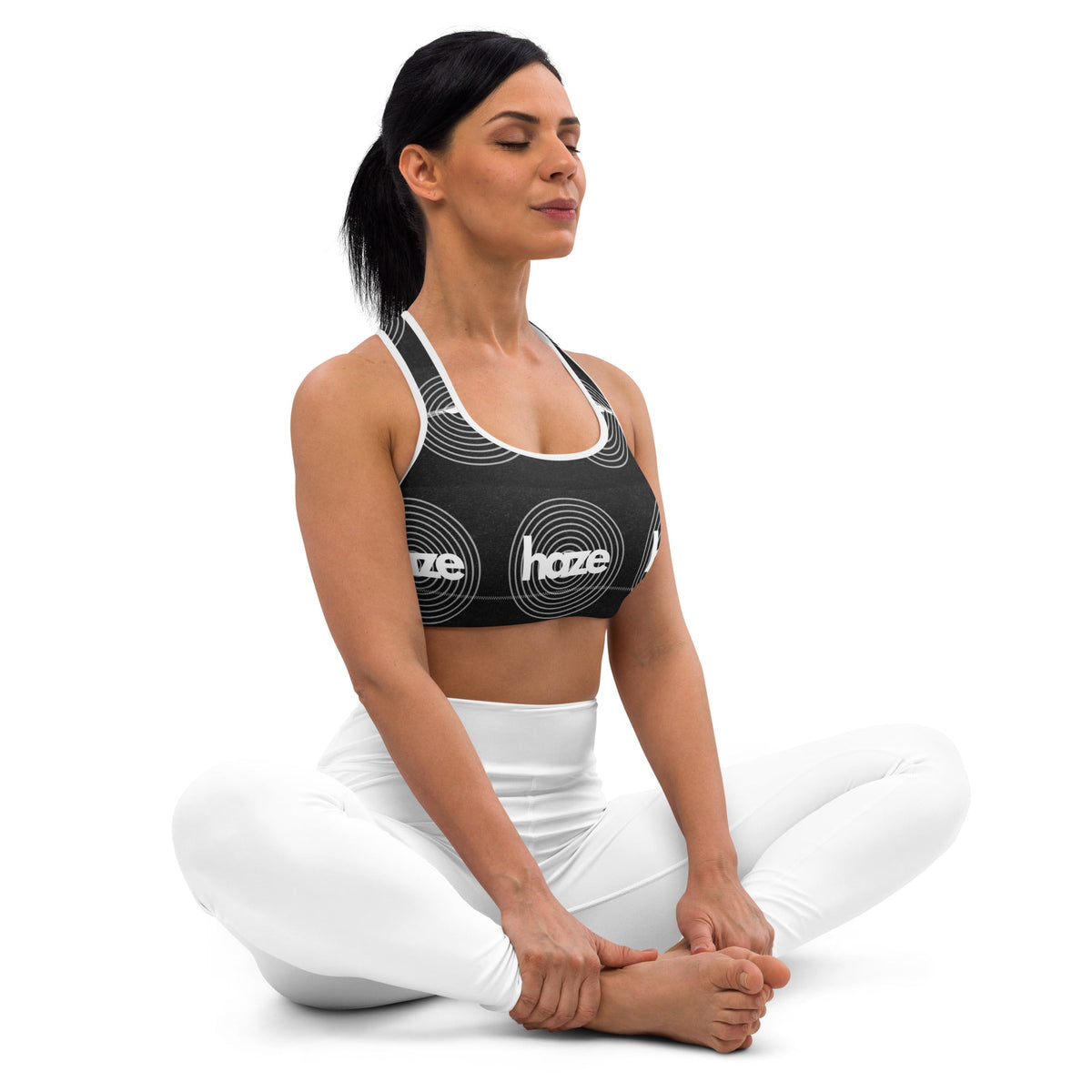 Front haze logo Sports bra Sports Bra #MzKittyz #NikkiDKatArt