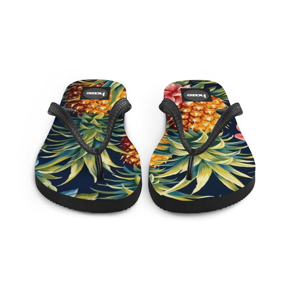 Front Pineapple Passion Pop Flip-Flops Flip Flops #MzKittyz #NikkiDKatArt