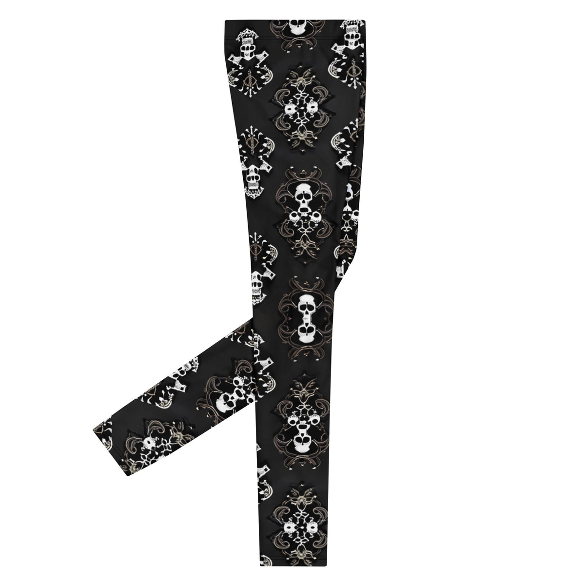 Front Lacie Lace ● Skull Men's Leggings Leggings #MzKittyz #NikkiDKatArt