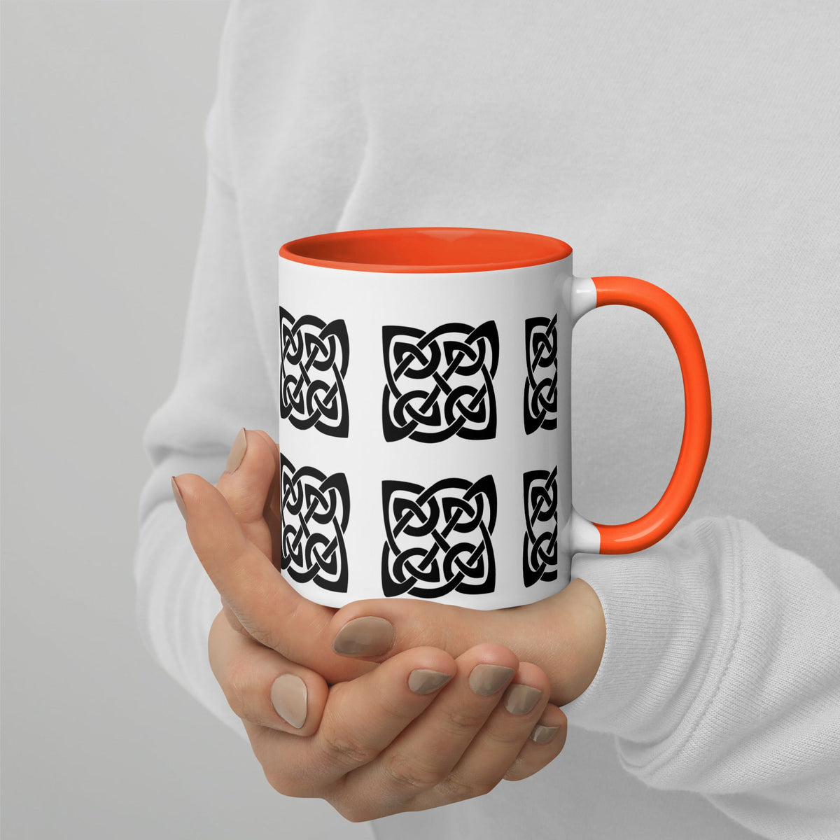 Front Celtic Knot Mug with Color Inside #MzKittyz #NikkiDKatArt