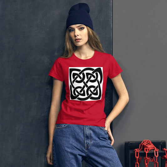 Front Celtic Knot Women's Short Sleeve T-shirt Plus Size up to 2XL Tshirt #MzKittyz #NikkiDKatArt