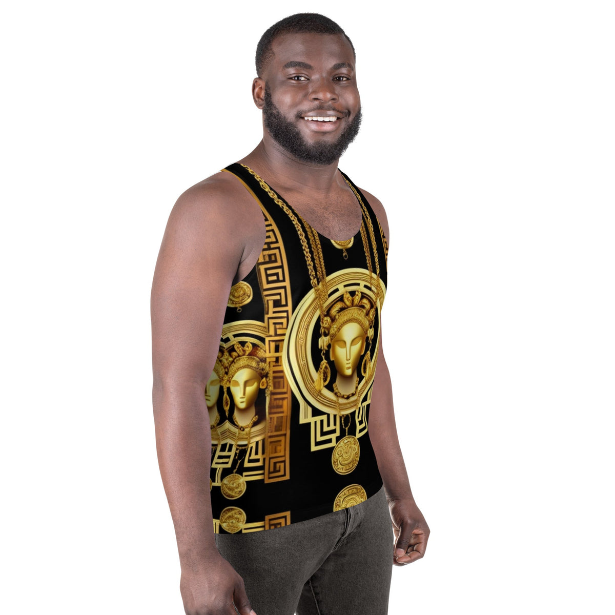 Front Signature Scarf Design Unisex Tank Top #MzKittyz #NikkiDKatArt
