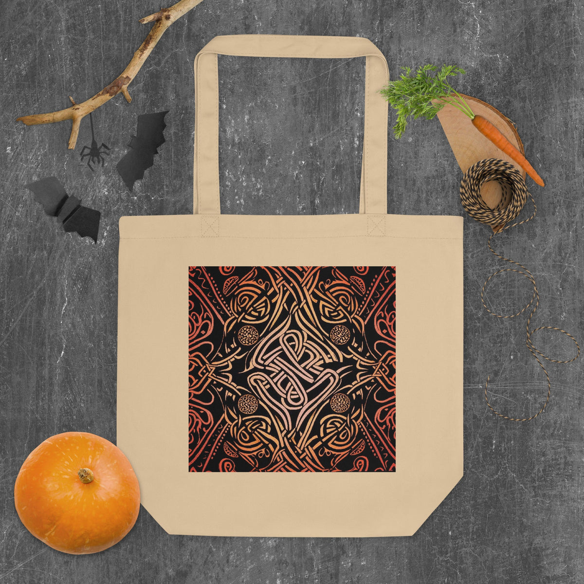 Front Hot Celtic Eco Tote Bag Tote Bag #MzKittyz #NikkiDKatArt