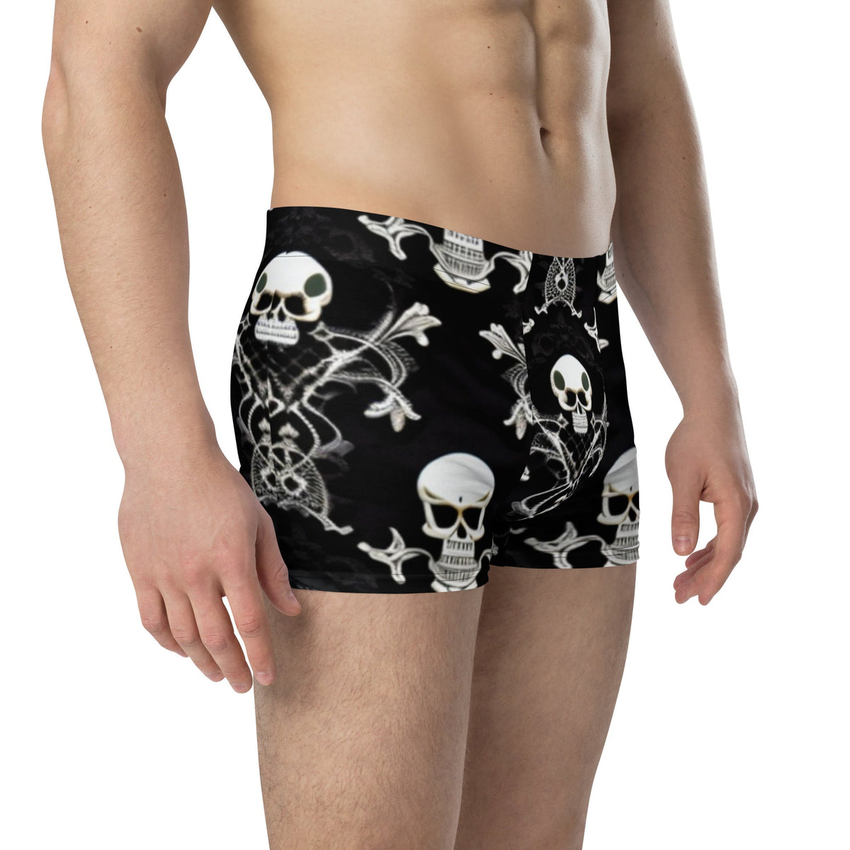 Front Skully Lace Boxer Briefs #MzKittyz #NikkiDKatArt