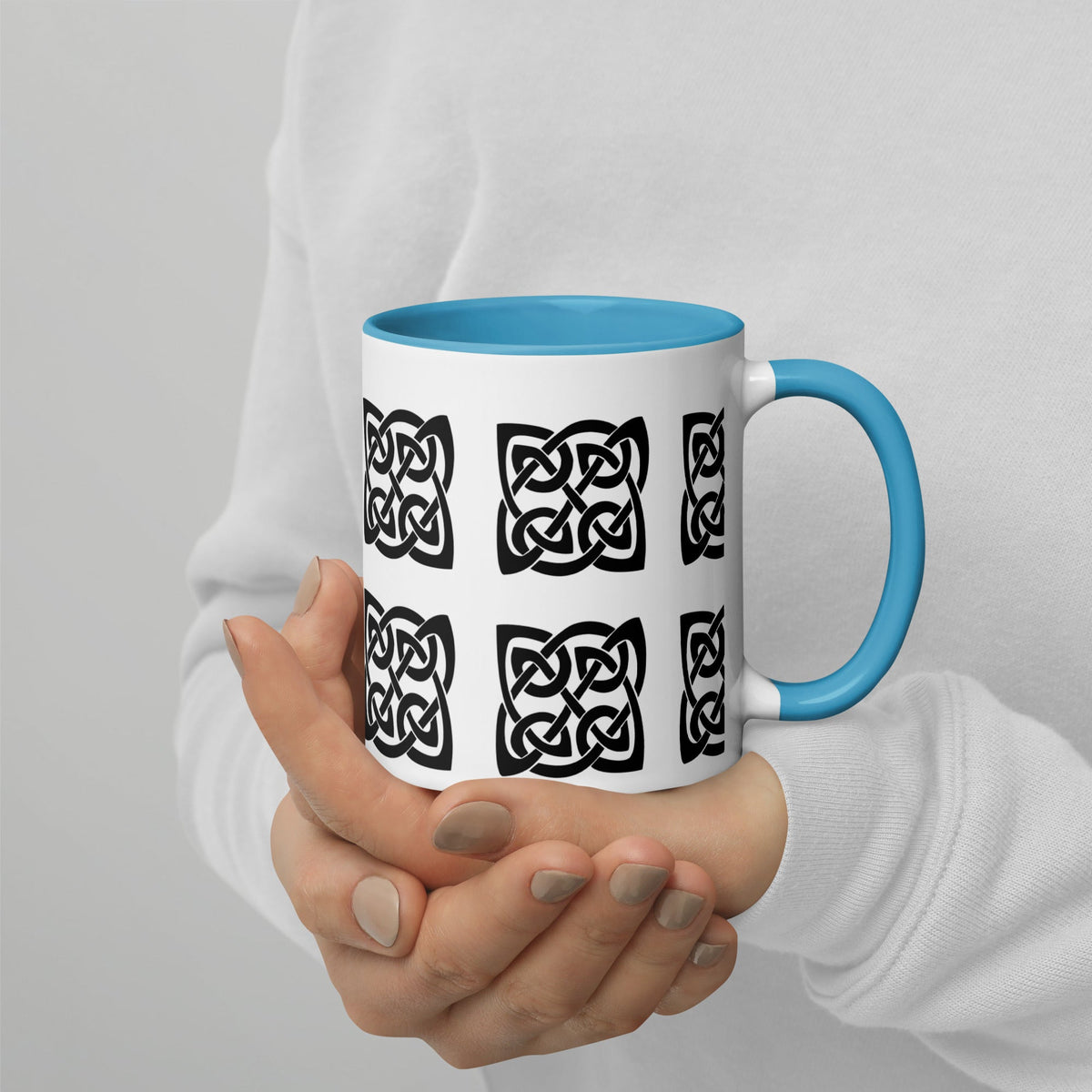 Front Celtic Knot Mug with Color Inside #MzKittyz #NikkiDKatArt