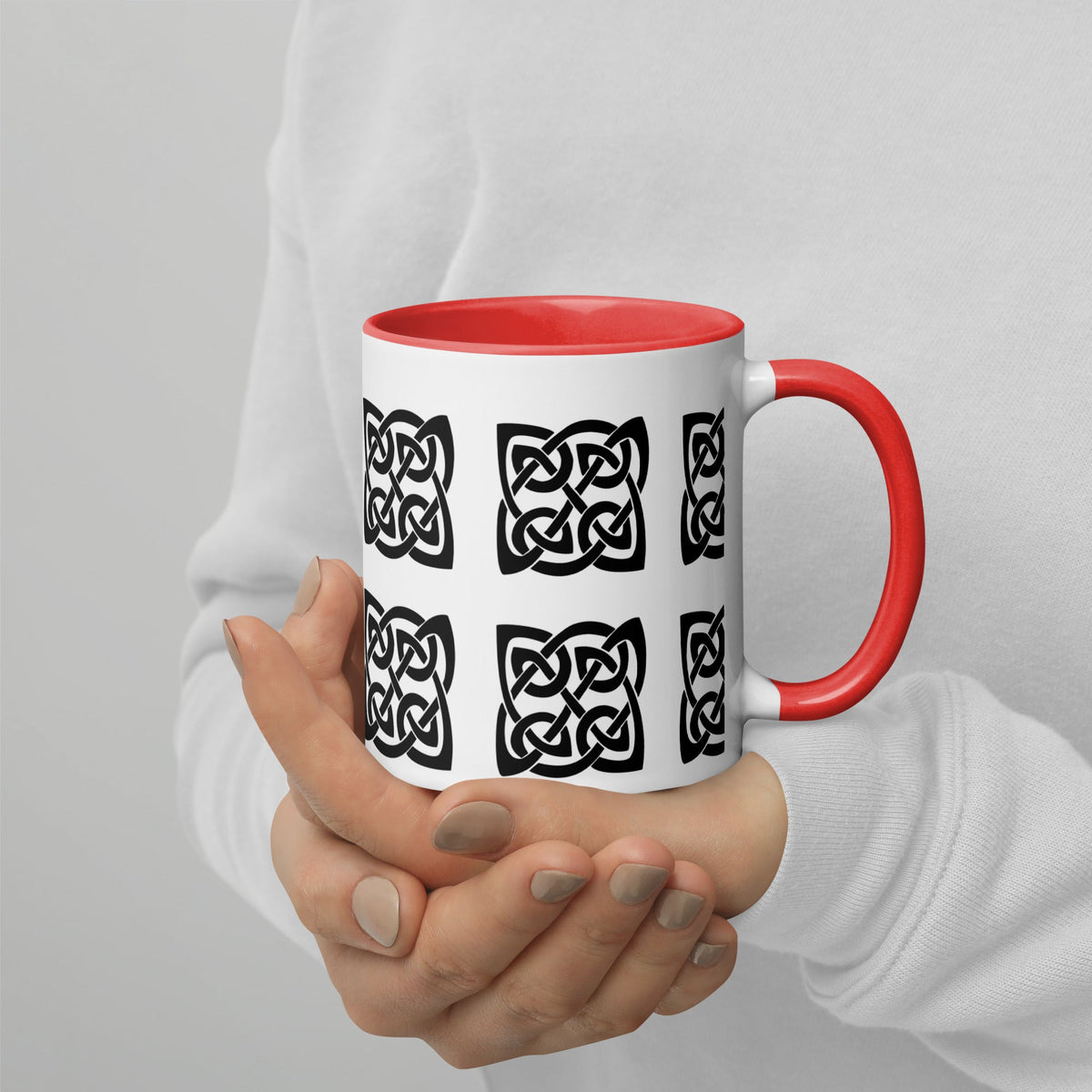 Front Celtic Knot Mug with Color Inside #MzKittyz #NikkiDKatArt