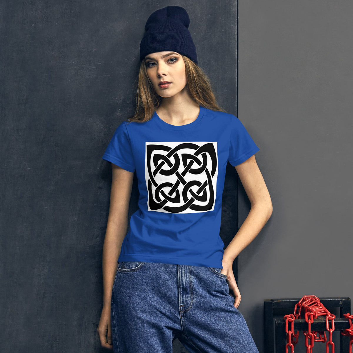 Front Celtic Knot Women's Short Sleeve T-shirt Plus Size up to 2XL Tshirt #MzKittyz #NikkiDKatArt