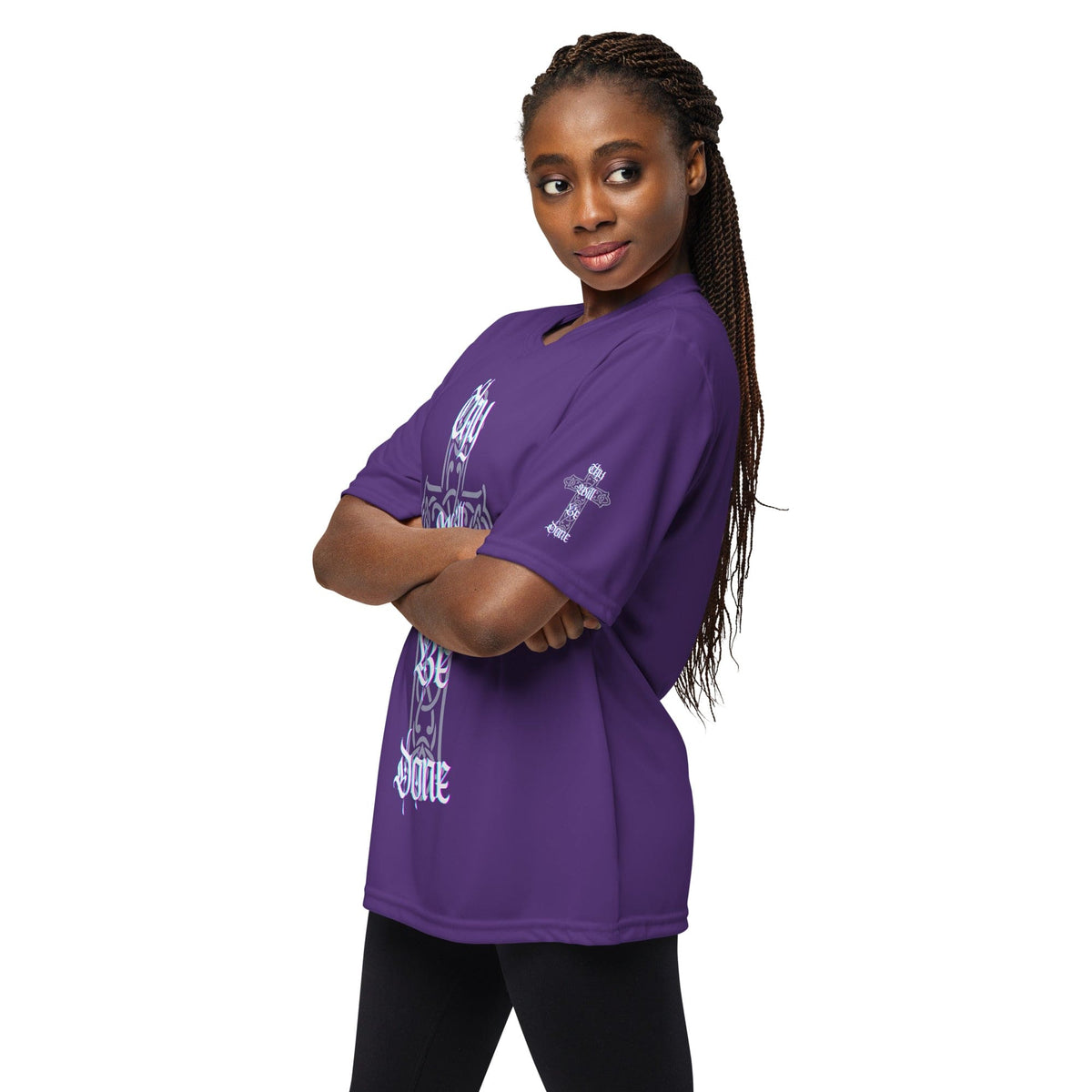 Front 'Thy Will Be Done' Unisex, Moisture wicking, crew neck T-shirt Tshirt, Moisture Wicking #MzKittyz #NikkiDKatArt