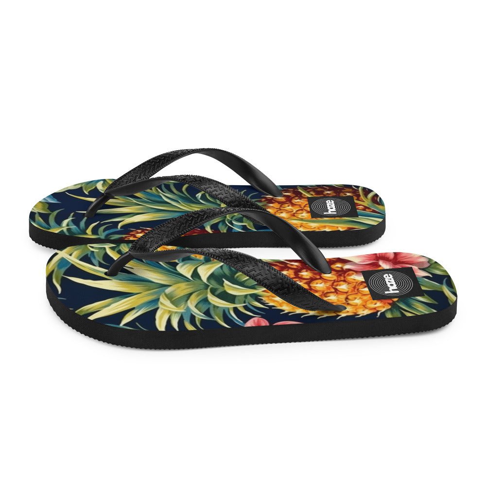 Front Pineapple Passion Pop Flip-Flops Flip Flops #MzKittyz #NikkiDKatArt