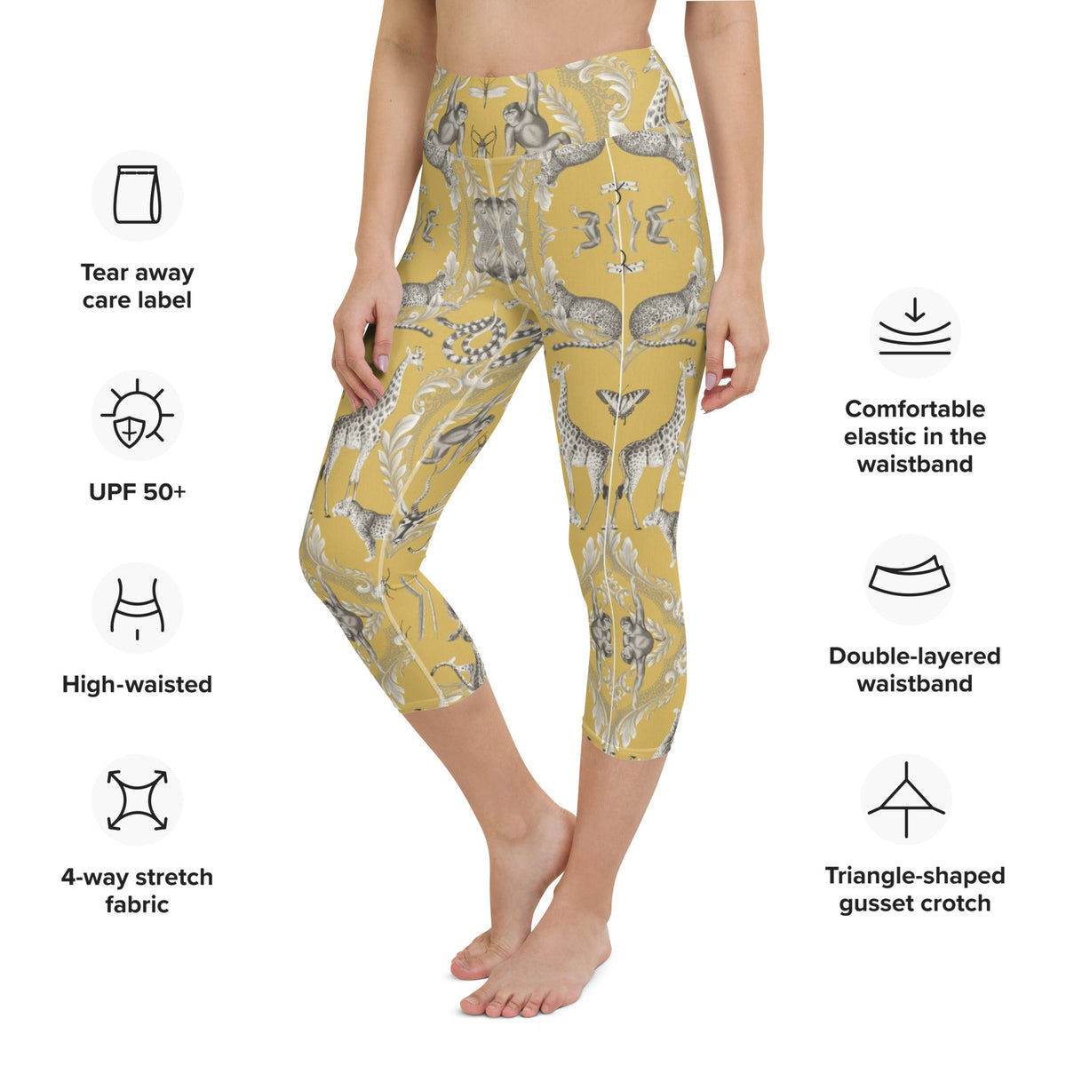Front Animal Farm Women's Yoga Capri Leggings Leggings, Capri #MzKittyz #NikkiDKatArt
