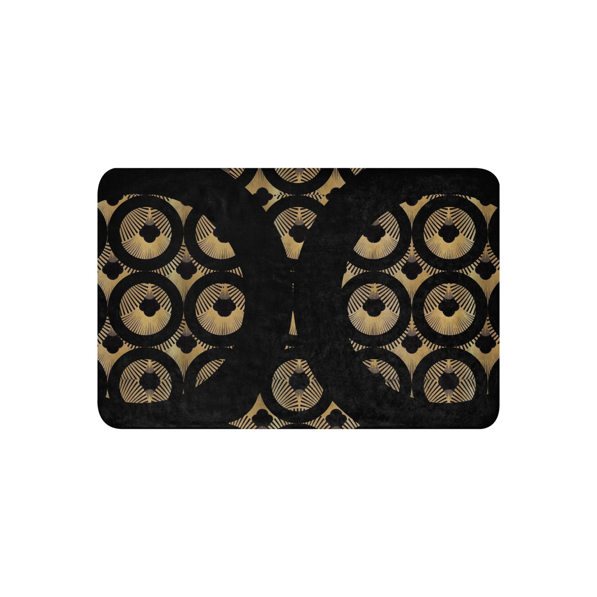 Front Art Deco, Black & Gold, Sherpa blanket in 3 sizes Throw #MzKittyz #NikkiDKatArt
