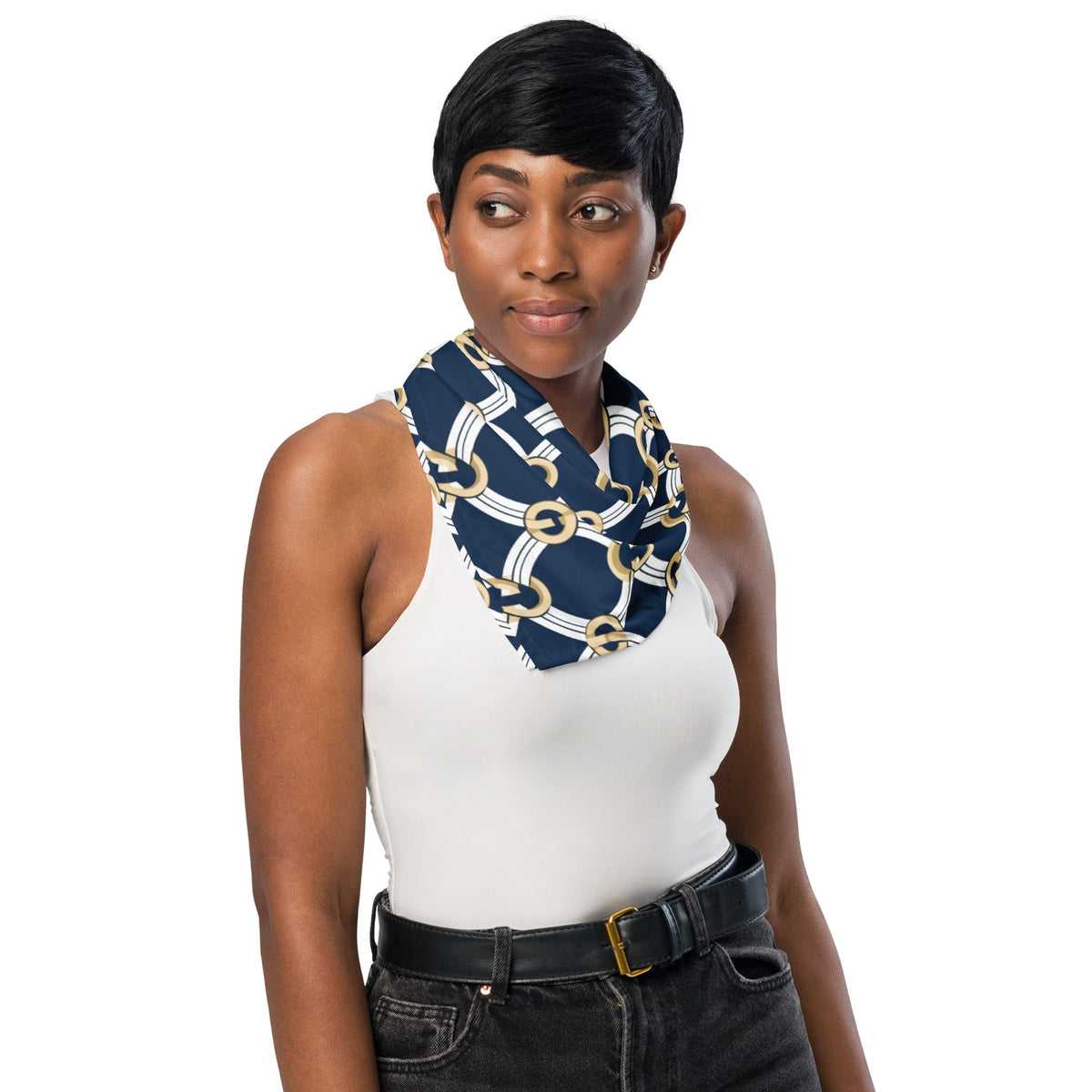 Front Boat Chain One Design - 3sizes- print Bandana - SPF 50+ #MzKittyz #NikkiDKatArt