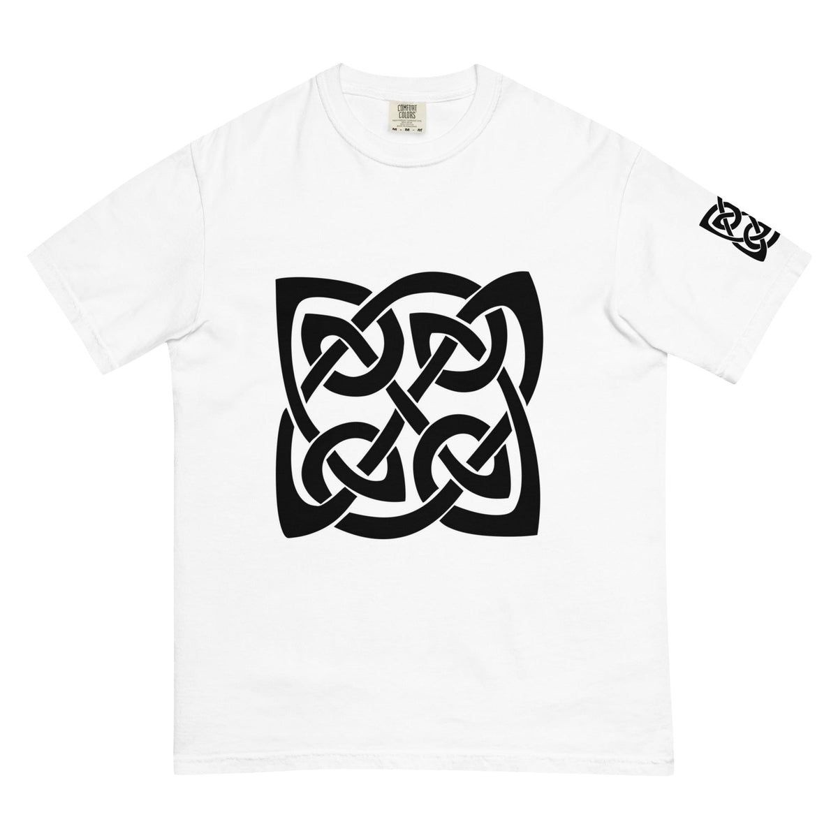 Front Celtic Knot Unisex garment-dyed Heavyweight T-shirt - 100% Cotton - up to 4XL #MzKittyz #NikkiDKatArt