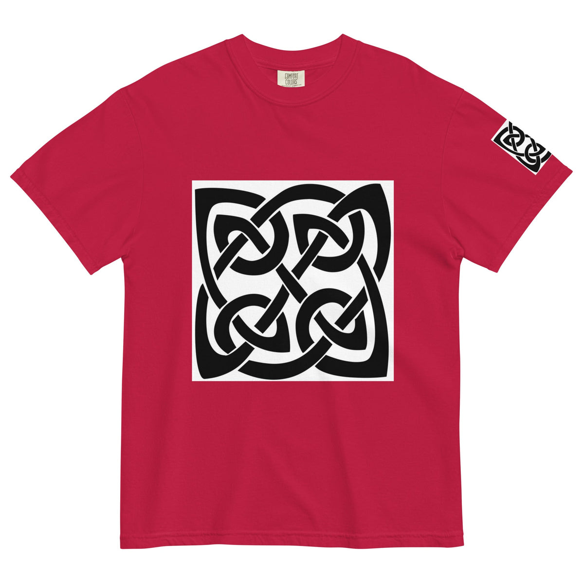 Front Celtic Knot Unisex garment-dyed Heavyweight T-shirt - 100% Cotton - up to 4XL #MzKittyz #NikkiDKatArt