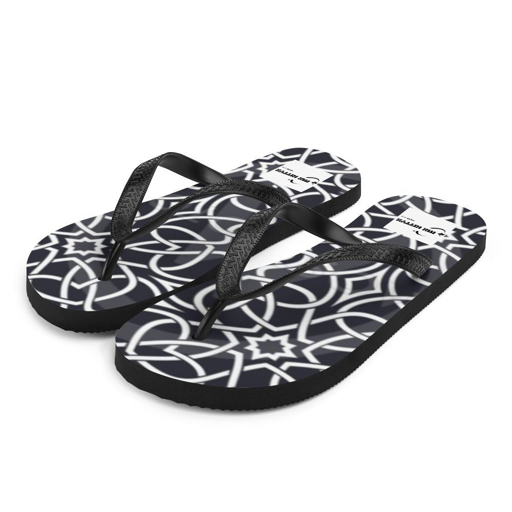 Front left Celtic Star Knot & Weave, Unisex Flip-Flops Flip Flops #MzKittyz #NikkiDKatArt