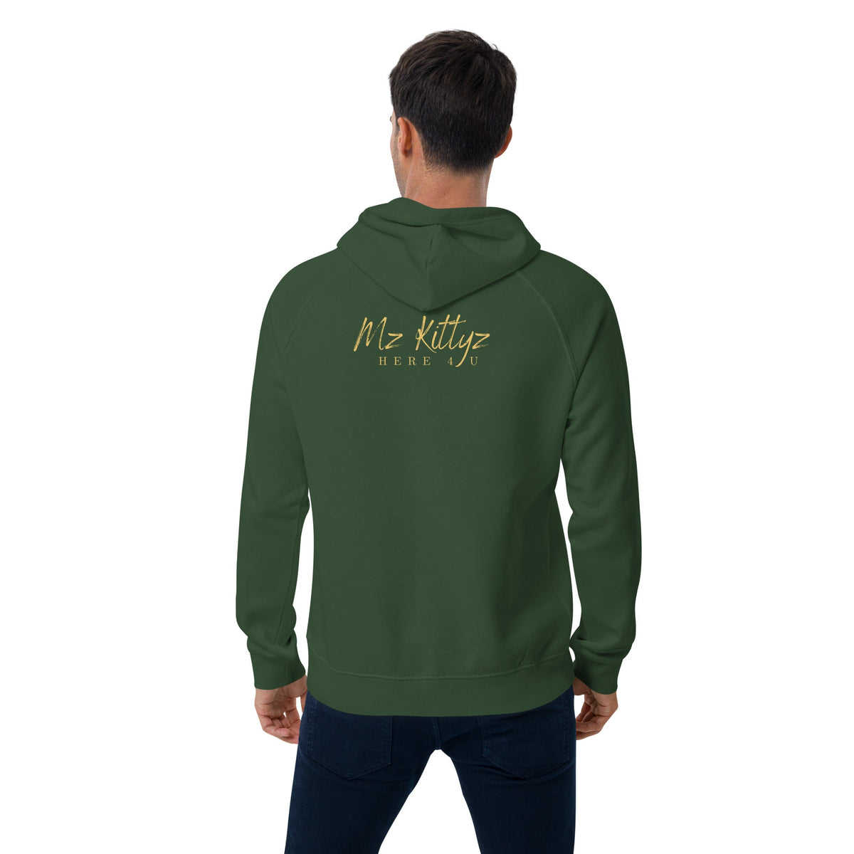 Front Chrome Cross Unisex Eco Raglan Hoodie \ XS to 3XL #MzKittyz #NikkiDKatArt