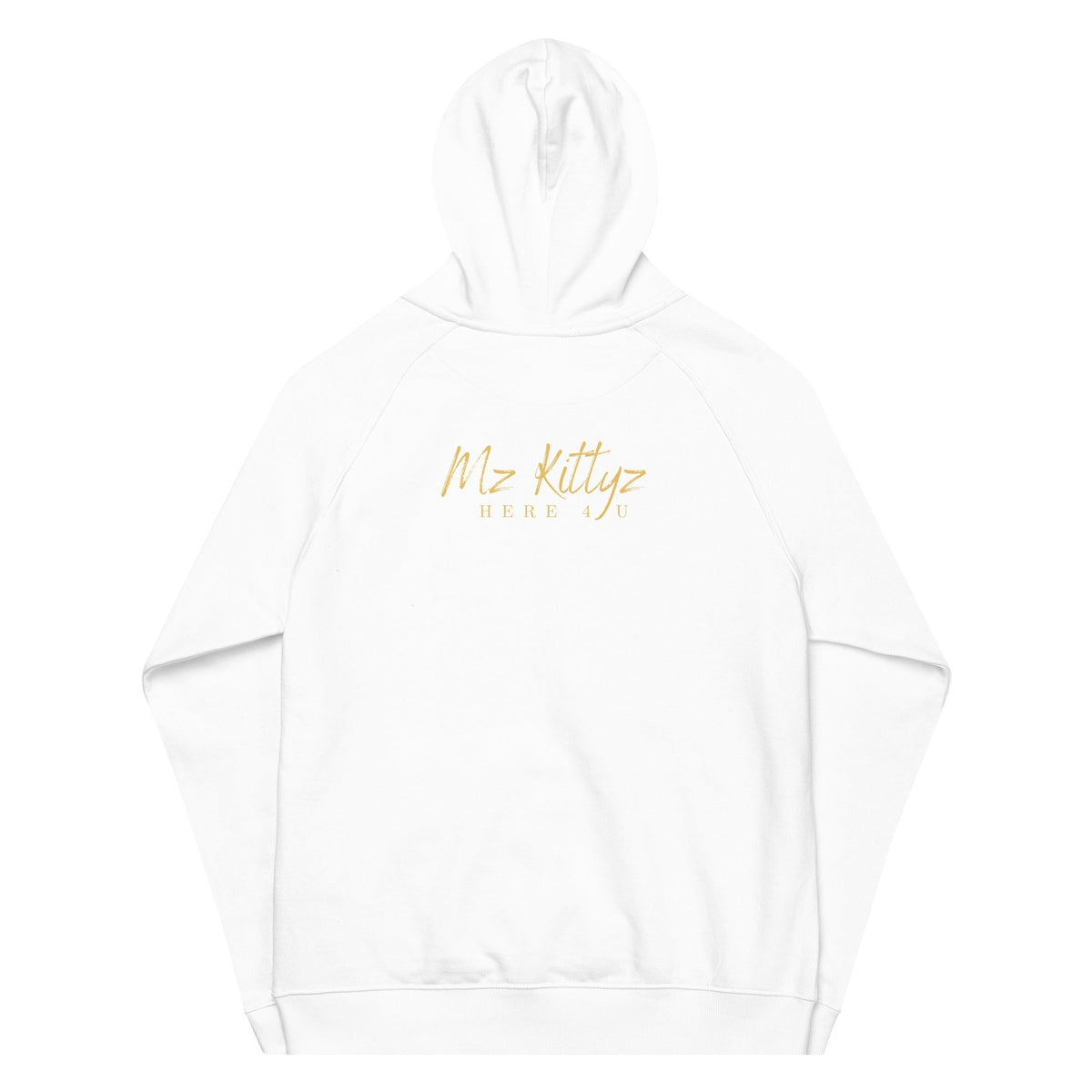 Front Chrome Cross Unisex Eco Raglan Hoodie \ XS to 3XL #MzKittyz #NikkiDKatArt
