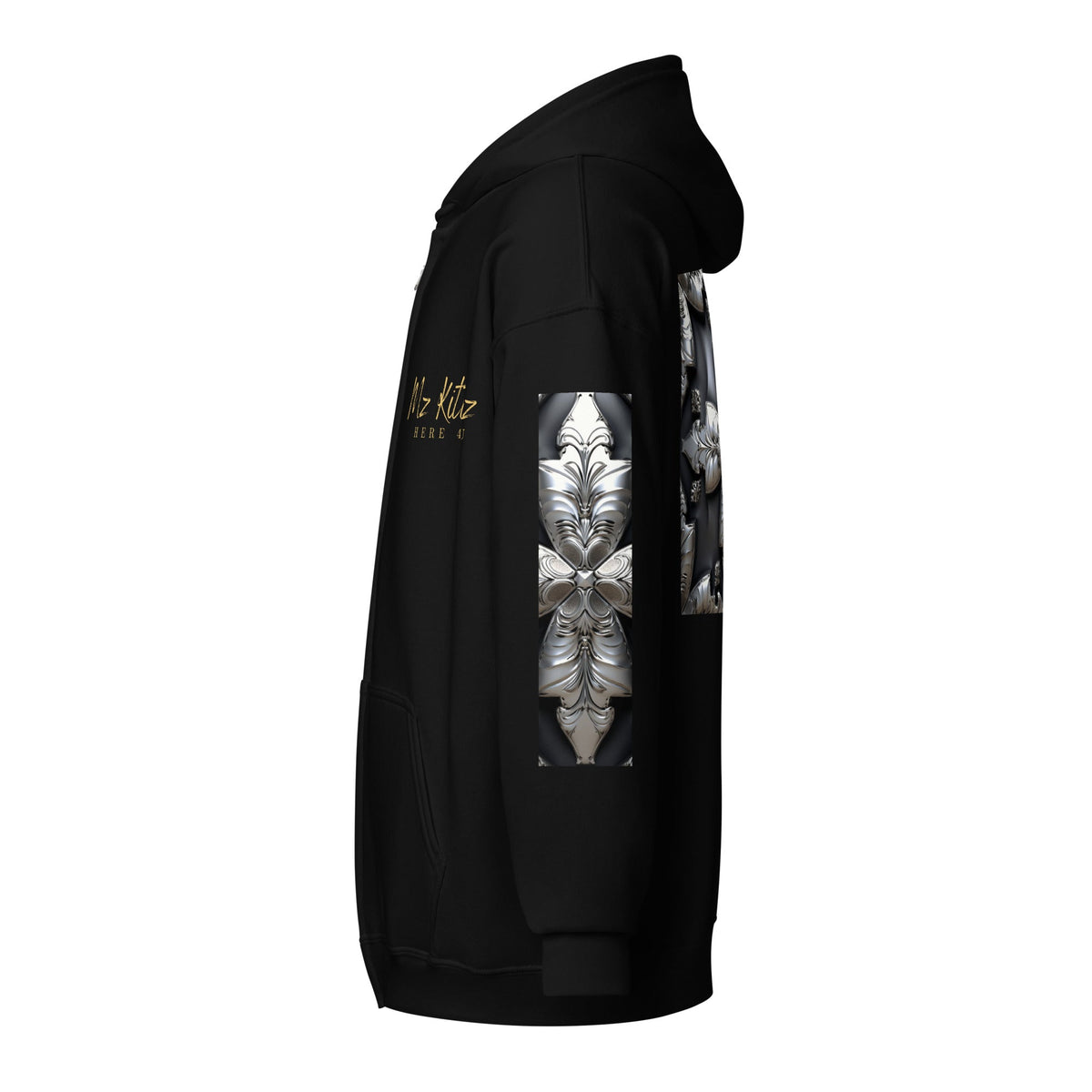 Front Chrome Cross Unisex Heavy Blend Zip Hoodie | Sizes Up to 5XL #MzKittyz #NikkiDKatArt