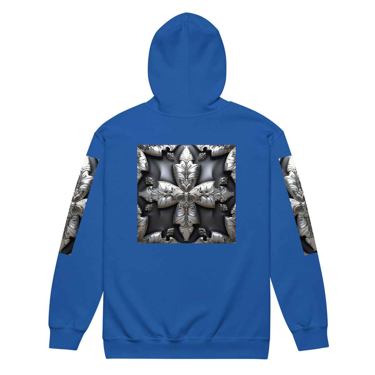 Front Chrome Cross Unisex Heavy Blend Zip Hoodie | Sizes Up to 5XL #MzKittyz #NikkiDKatArt