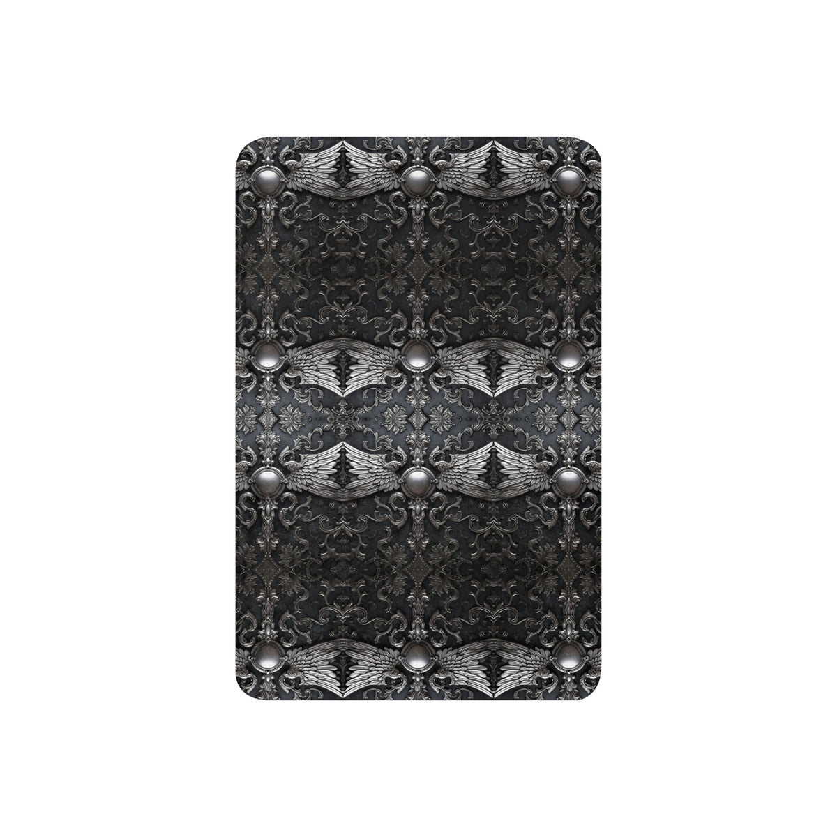 Front Chrome Cross w/Wings- Sherpa Throw Blanket 37" x 57" #MzKittyz #NikkiDKatArt