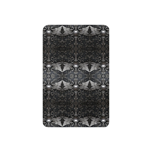 Front Chrome Cross w/Wings- Sherpa Throw Blanket 37" x 57" #MzKittyz #NikkiDKatArt