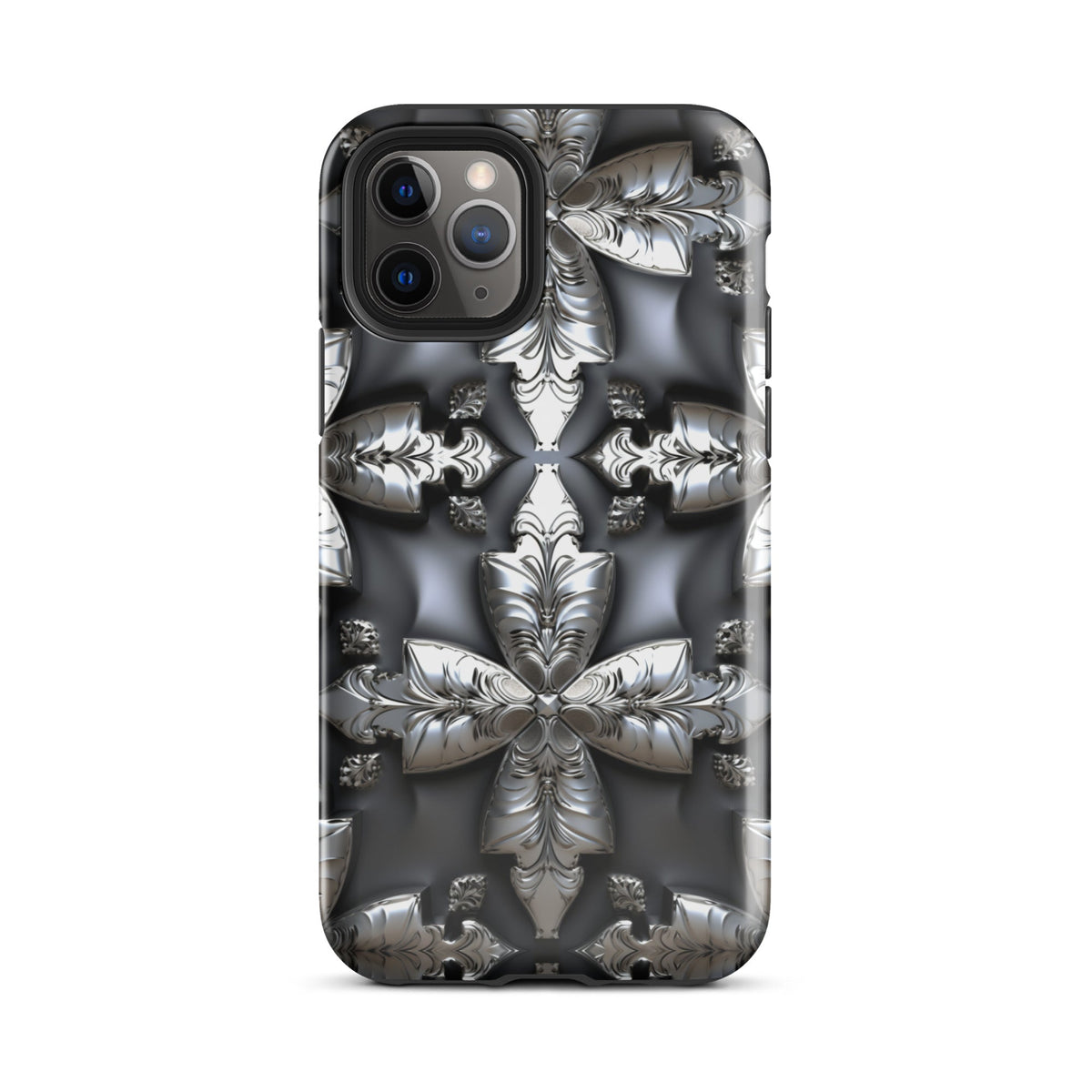 Front Chrome Crosses Tough Case for iPhone® Tough, iPhone #MzKittyz #NikkiDKatArt