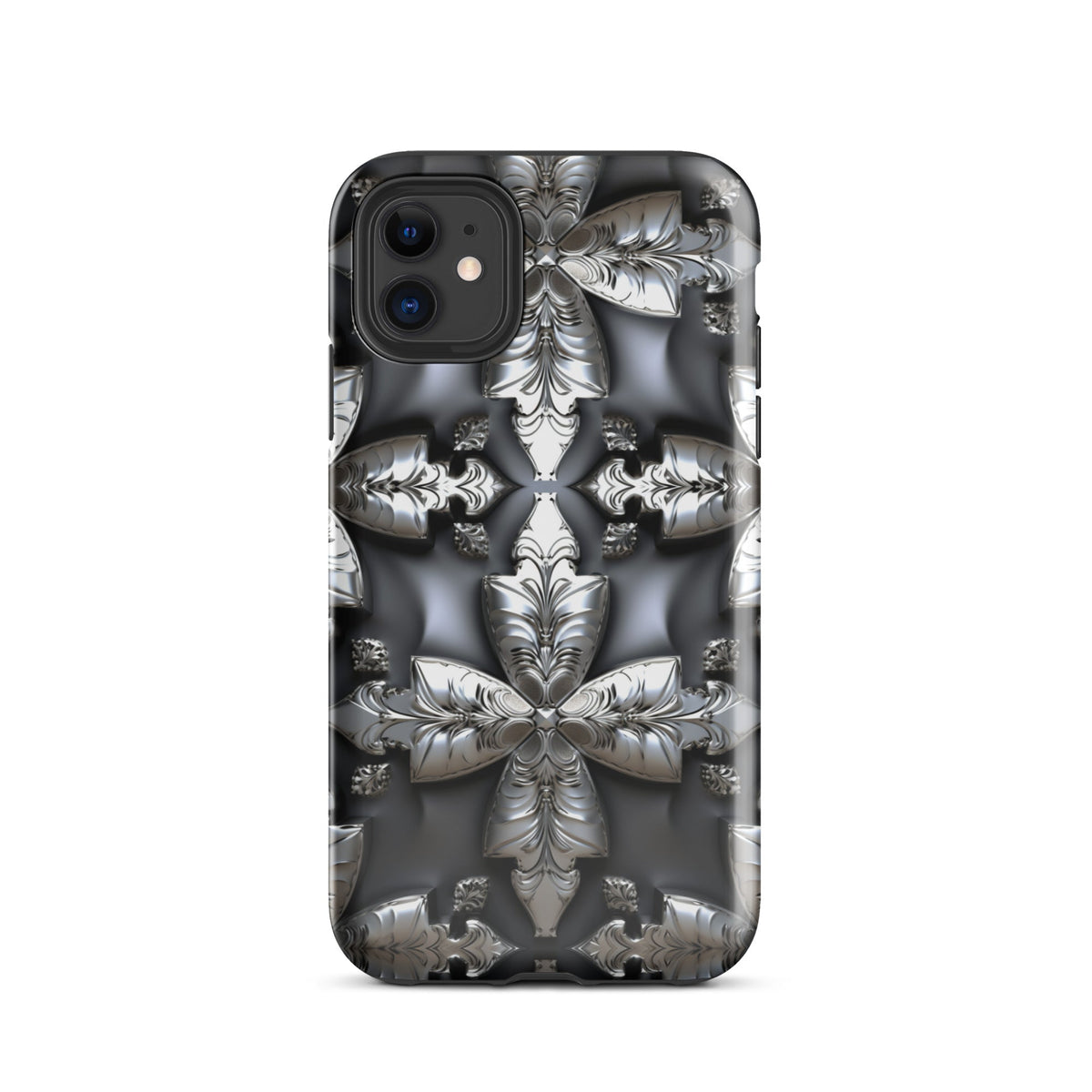 Front Chrome Crosses Tough Case for iPhone® Tough, iPhone #MzKittyz #NikkiDKatArt