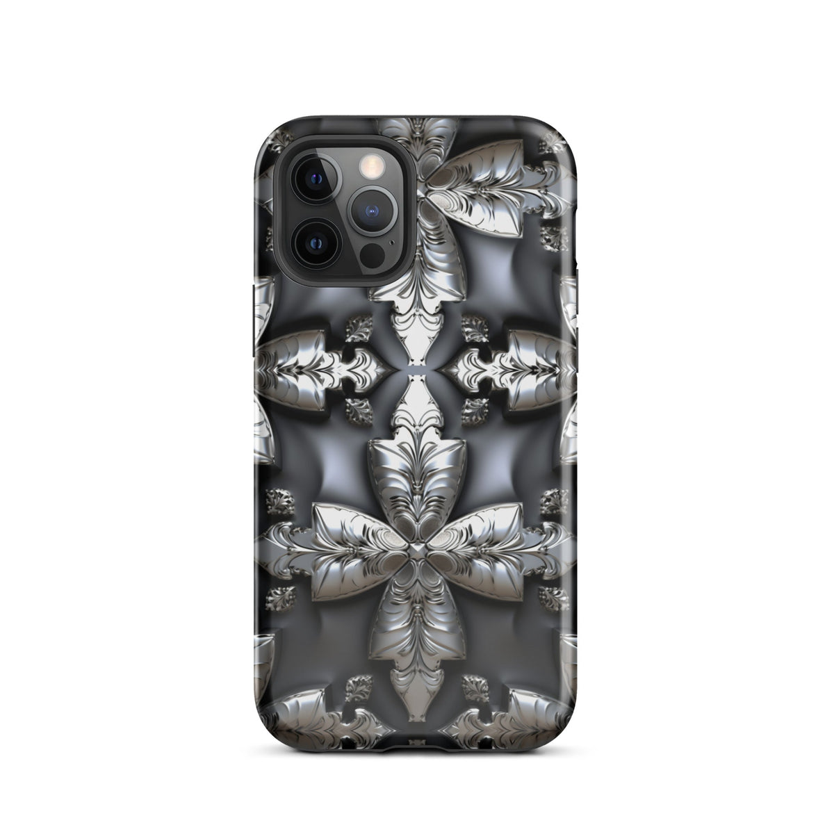 Front Chrome Crosses Tough Case for iPhone® Tough, iPhone #MzKittyz #NikkiDKatArt