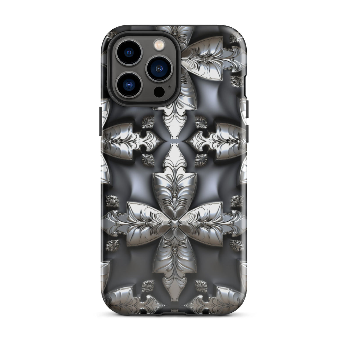 Front Chrome Crosses Tough Case for iPhone® Tough, iPhone #MzKittyz #NikkiDKatArt