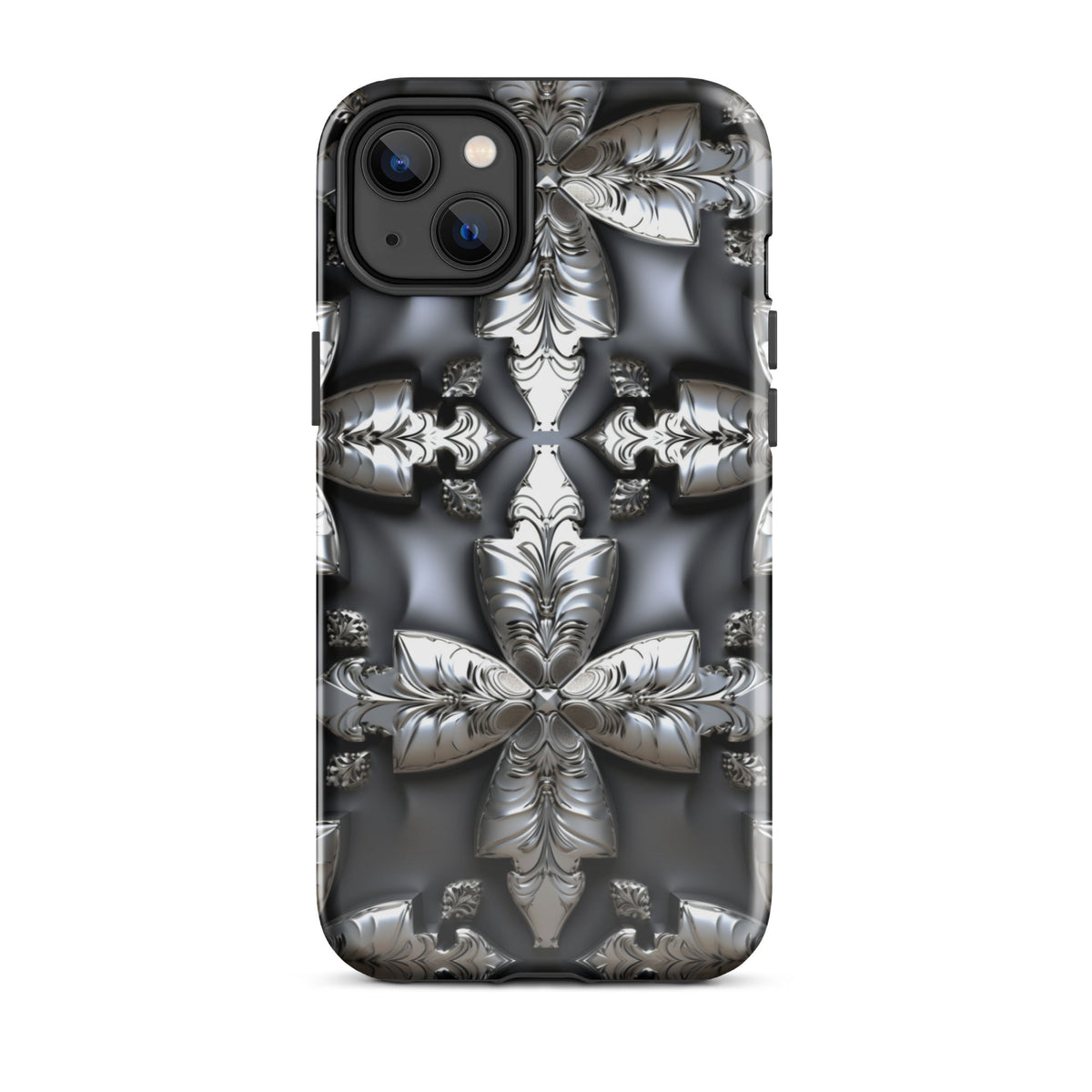 Front Chrome Crosses Tough Case for iPhone® Tough, iPhone #MzKittyz #NikkiDKatArt
