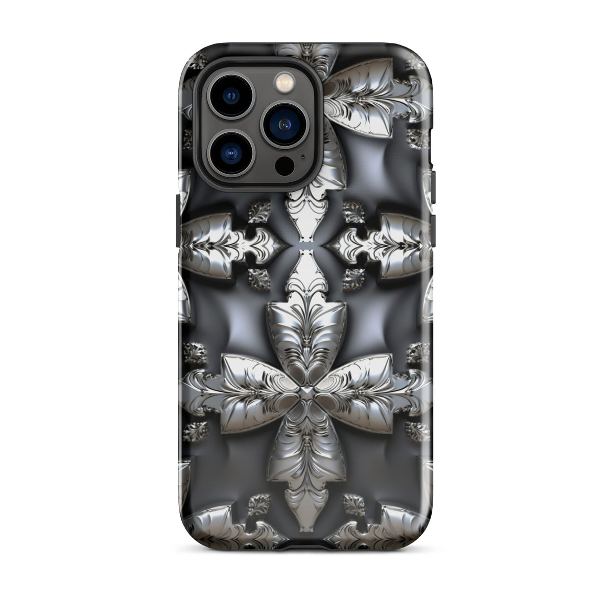 Front Chrome Crosses Tough Case for iPhone® Tough, iPhone #MzKittyz #NikkiDKatArt