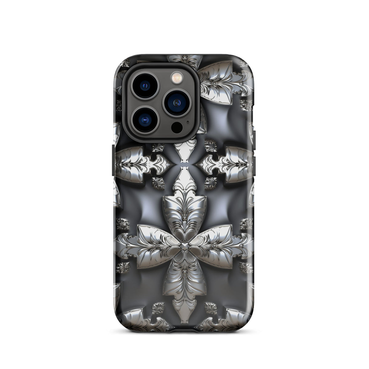 Front Chrome Crosses Tough Case for iPhone® Tough, iPhone #MzKittyz #NikkiDKatArt