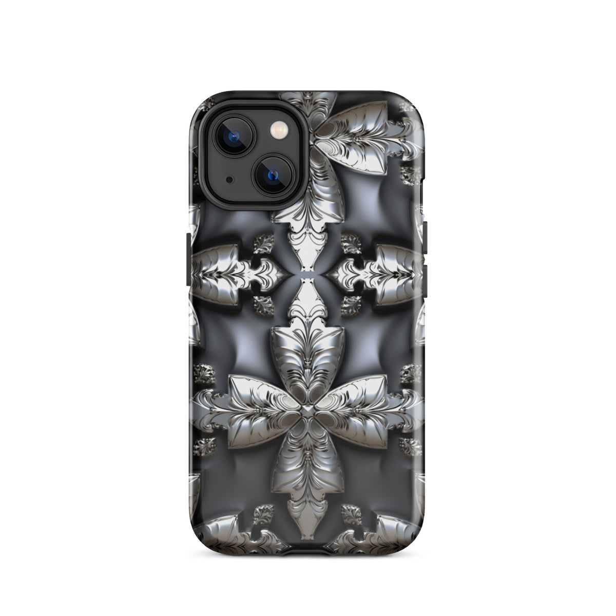 Front Chrome Crosses Tough Case for iPhone® Tough, iPhone #MzKittyz #NikkiDKatArt