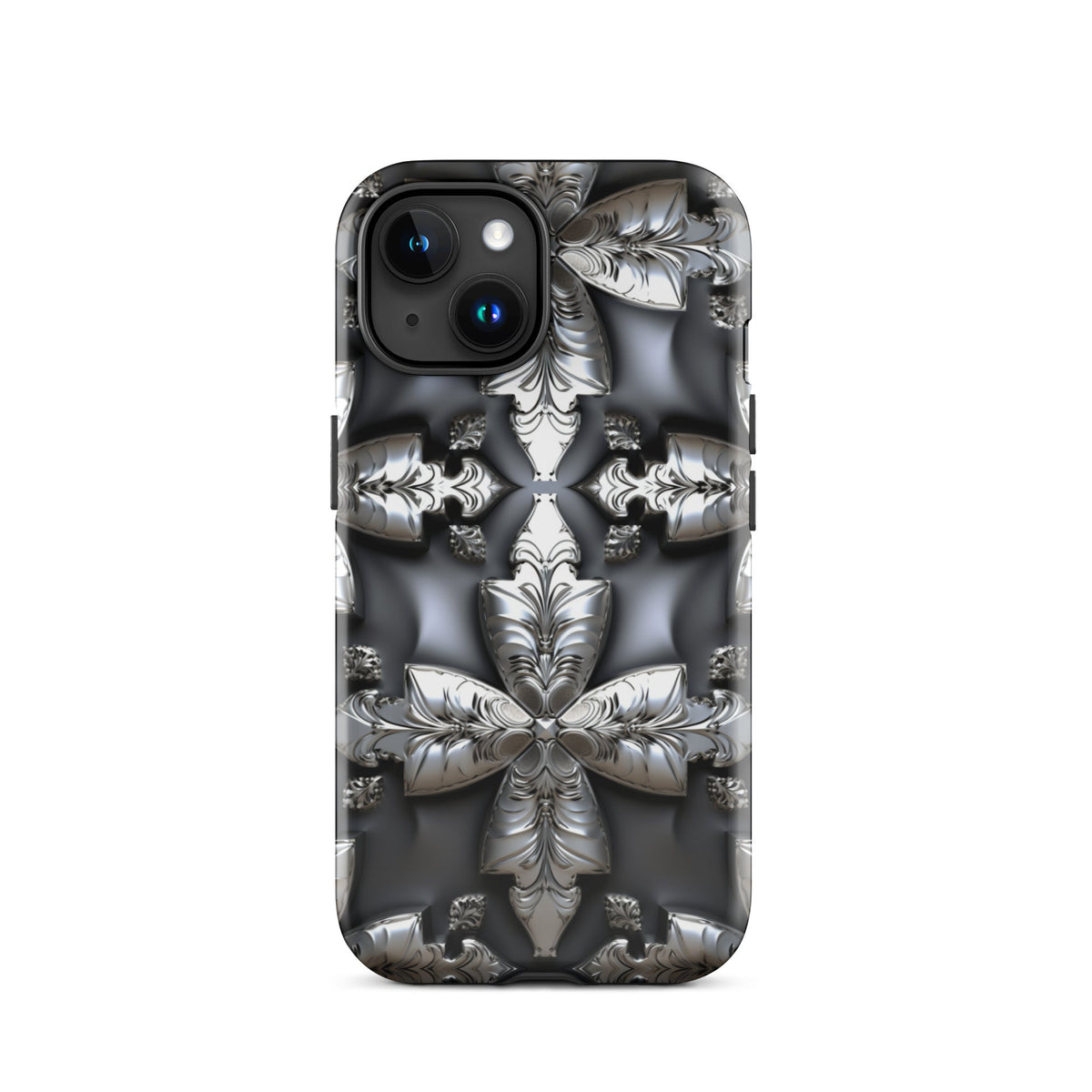 Front Chrome Crosses Tough Case for iPhone® Tough, iPhone #MzKittyz #NikkiDKatArt