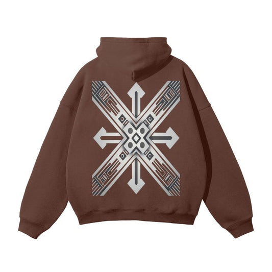 Front Chrome Trax Ltd. Design - Unisex Oversized Streetwear Fleece Hoodie Hoodie - Oversized - Streetwear #MzKittyz #NikkiDKatArt